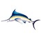 Party Central Pack of 6 Blue and White Luau Marlin Party Wall Decors 77.5"